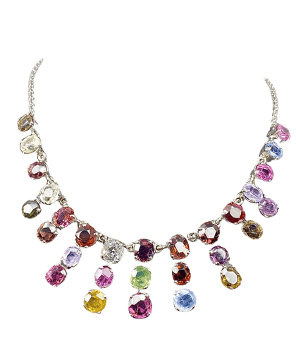 Collier Collier Grenat Péridot Améthyste 58 Facettes A 196