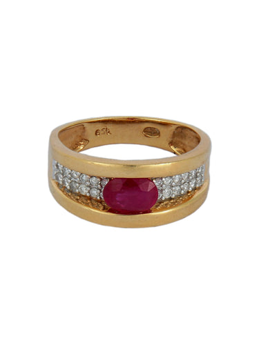 Bague Bague Rubis et diamants 58 Facettes