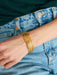 Bracelet Bracelet or jaune maille tressée 58 Facettes 841