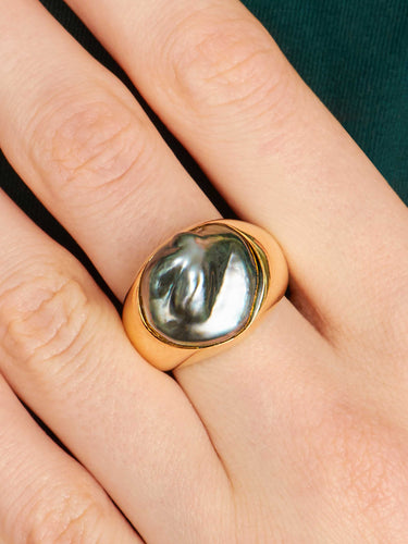 Bague Bague Baroque perle de Tahiti 58 Facettes 930