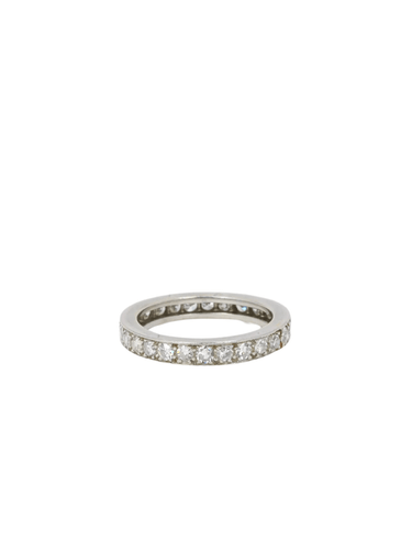 Bague Alliance américaine en platine et diamants 58 Facettes J61