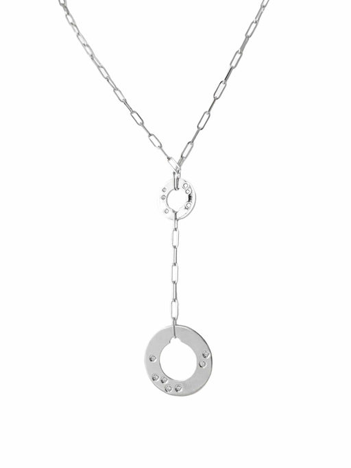 Collier Collier Dinh Van "Cible" Or Blanc & Diamants 58 Facettes 210013