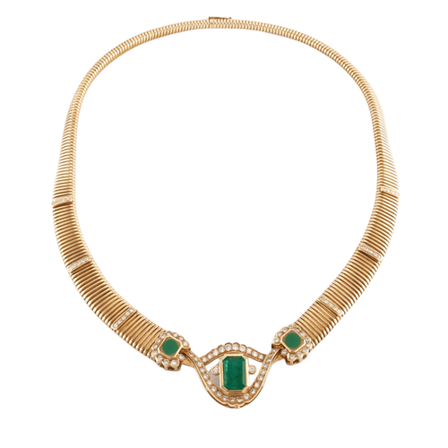 Collier Collier demi parure en or jaune 58 Facettes