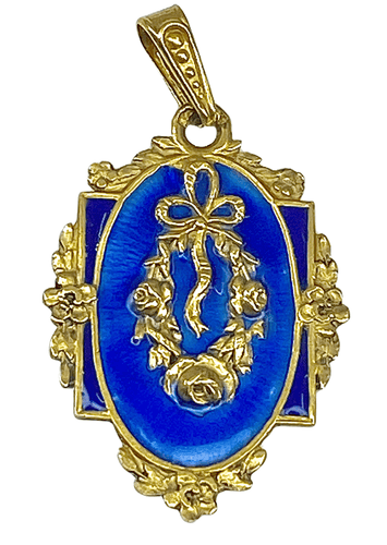Pendentif Pendentif émail, époque Napoléon III 58 Facettes AB198
