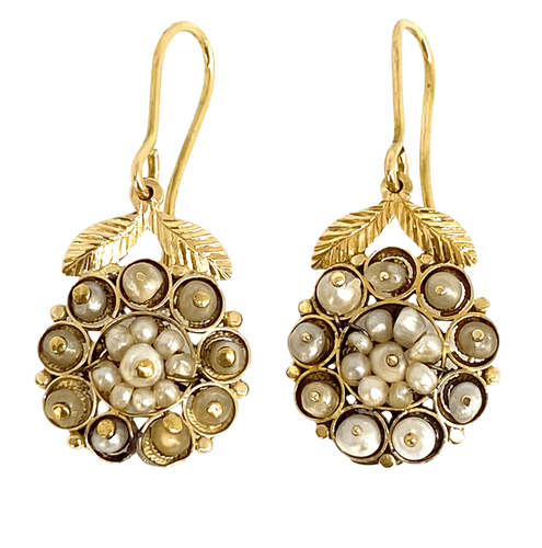 Boucles d'oreilles Dalmatian earrings, about 1830 58 Facettes