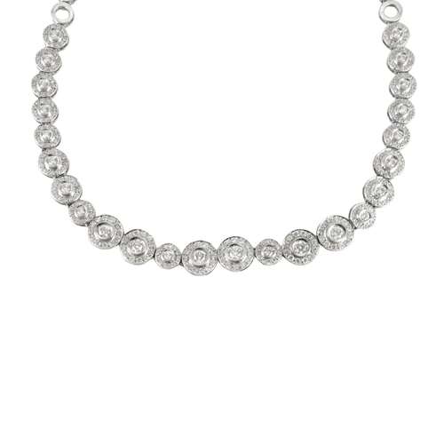 Collier Collier en Or Blanc & diamants 58 Facettes