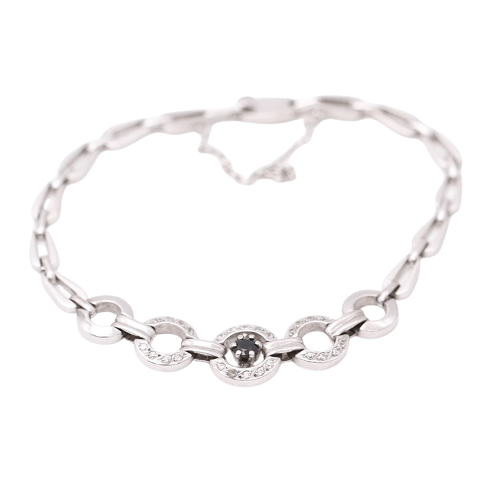 Bracelet Bracelet cercles Or blanc Zircone 58 Facettes E359019E