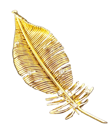 Broche Broche Or Diamants, vers 1960 58 Facettes AB212