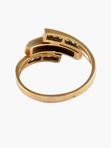 Bague 58 Bague Or jaune Diamants Rubis 58 Facettes