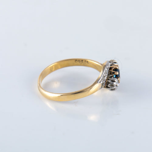 Bague Bague saphir diamant or platine 58 Facettes