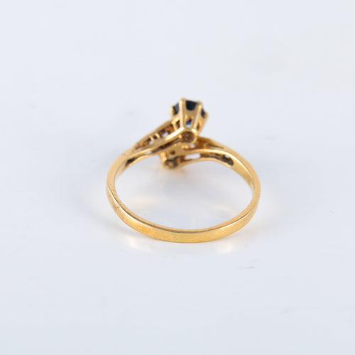 Bague 51 Bague Toi & Moi saphir diamants 58 Facettes