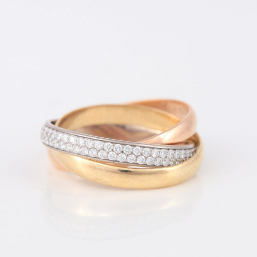 Bague 50 BAGUE CARTIER "TRINITY" DIAMANTS 58 Facettes