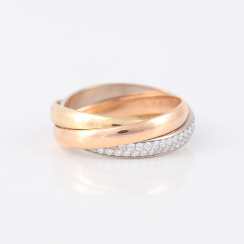 Bague 50 BAGUE CARTIER "TRINITY" DIAMANTS 58 Facettes