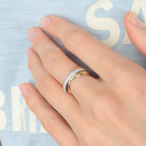 Bague 50 BAGUE CARTIER "TRINITY" DIAMANTS 58 Facettes