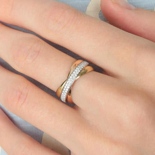 Bague 50 BAGUE CARTIER "TRINITY" DIAMANTS 58 Facettes