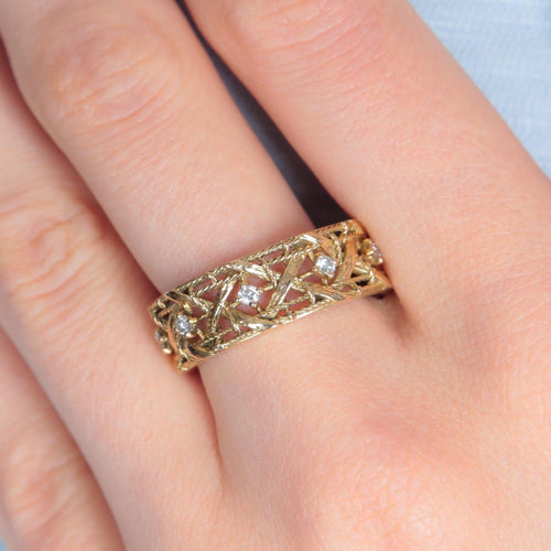 Bague 56 DIOR - Bague Ruban Diamants 58 Facettes