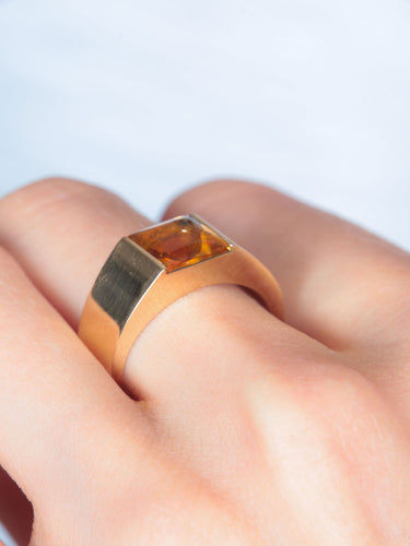 Bague CARTIER - Bague Tank Citrine 58 Facettes