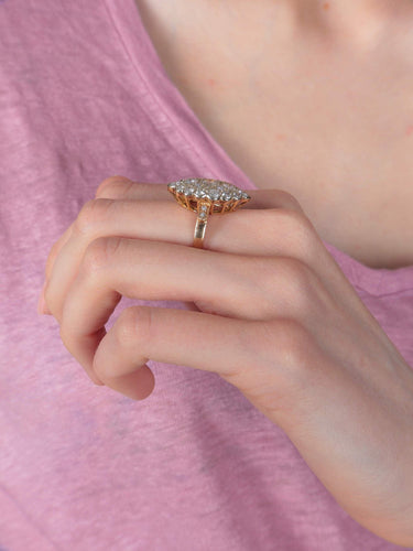 Bague 52 Bague Marquise Or Jaune Diamants 58 Facettes