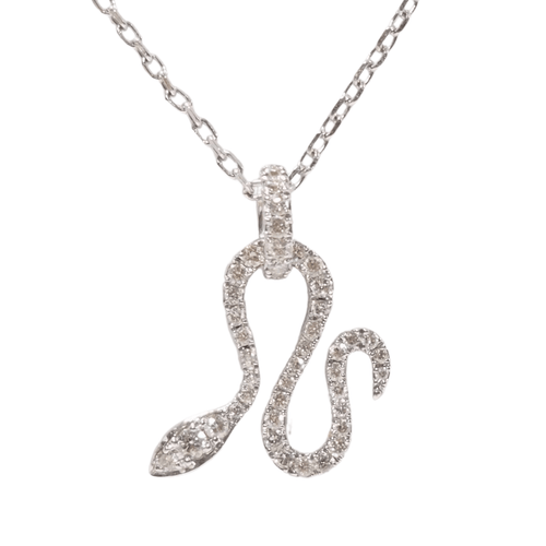 Collier Collier Messika "snake" en or blanc et diamants 58 Facettes 32005