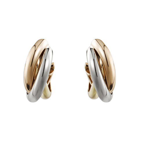 Boucles d'oreilles Cartier - Boucles D’oreilles Trinity 3 Ors 58 Facettes