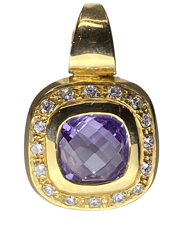 Pendentif Pendentif en or, améthyste, diamants 58 Facettes