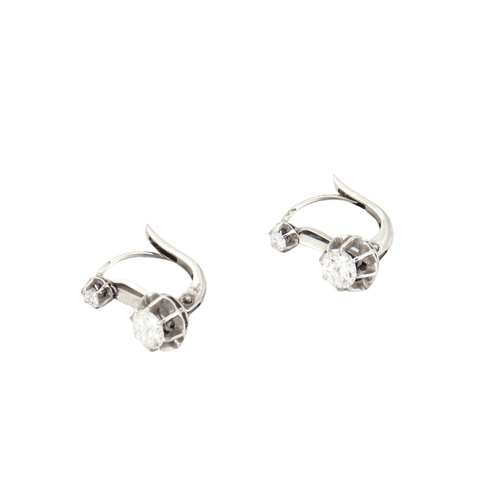 Boucles d'oreilles Dormeuses Diamants 58 Facettes