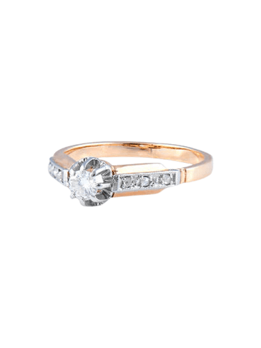 Bague Bague solitaire Diamants Platine 58 Facettes