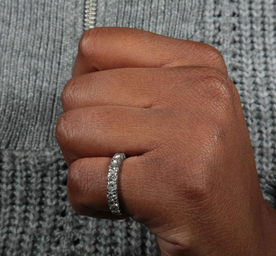 Bague 52 Alliance Platine 20 Diamants 58 Facettes 220392