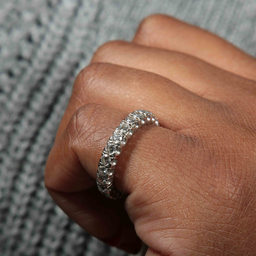 Bague 57 Alliance américaine 24 diamants 58 Facettes 220422