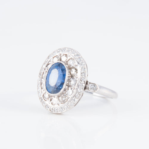 Bague 52 Bague Art Déco Saphir Diamants 58 Facettes 1