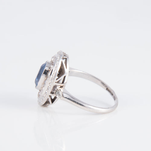 Bague 52 Bague Art Déco Saphir Diamants 58 Facettes 1