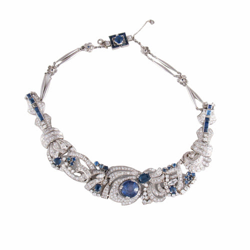 Collier Collier Saphirs Diamants 58 Facettes 1