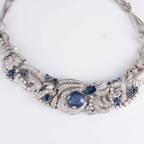 Collier Collier Saphirs Diamants 58 Facettes 1