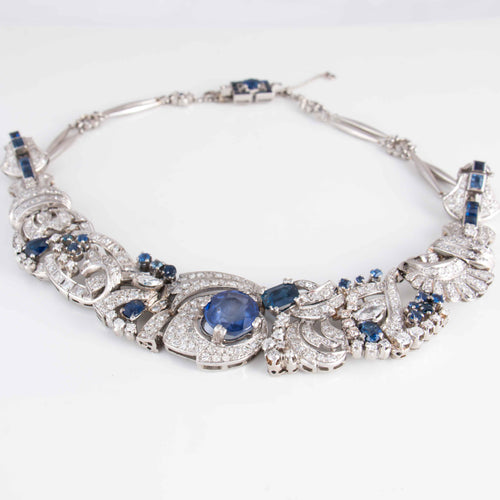 Collier Collier Saphirs Diamants 58 Facettes 1
