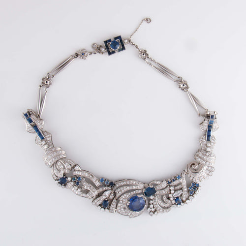 Collier Collier Saphirs Diamants 58 Facettes 1