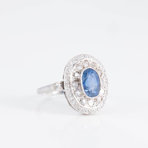 Bague 52 Bague Art Déco Saphir Diamants 58 Facettes 1