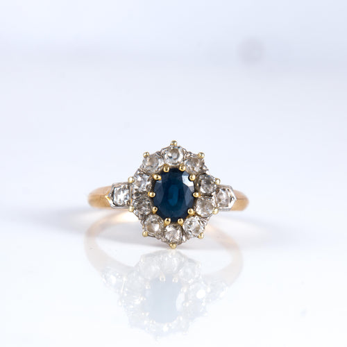 Bague 55 Bague Marguerite Saphir Diamants 58 Facettes 1