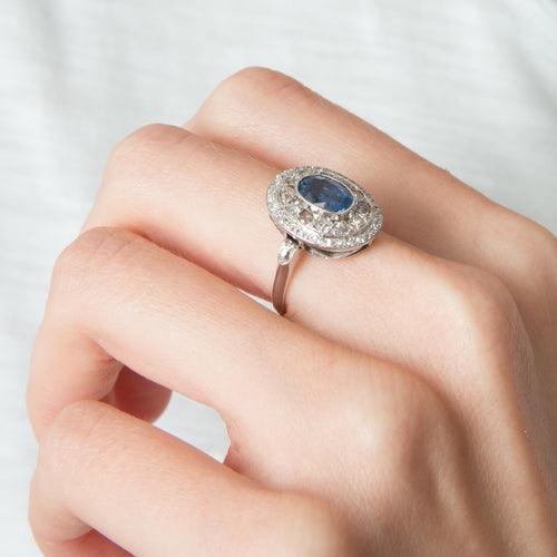 Bague 52 Bague Art Déco Saphir Diamants 58 Facettes 1