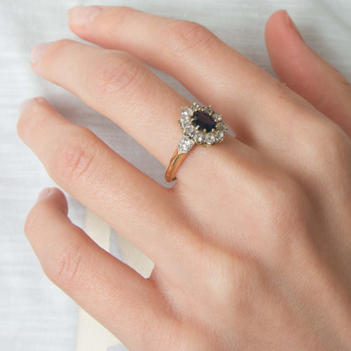 Bague 55 Bague Marguerite Saphir Diamants 58 Facettes 1