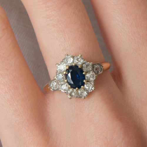 Bague 55 Bague Marguerite Saphir Diamants 58 Facettes 1