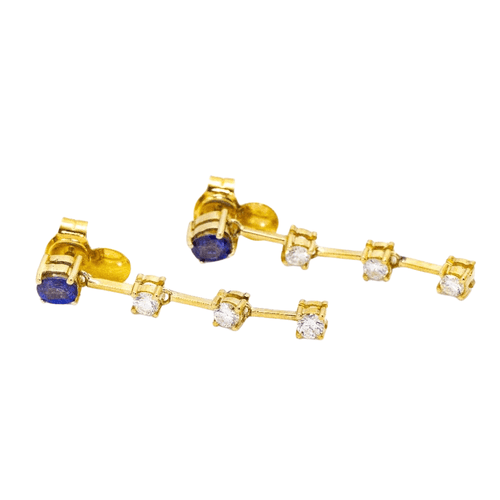 Boucles d'oreilles Boucles d'oreilles Ceylan en or et saphirs. 58 Facettes D360286JE
