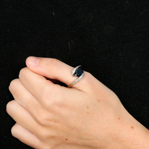 Bague 58 Bague Entrelac Saphir Diamants 58 Facettes FM98