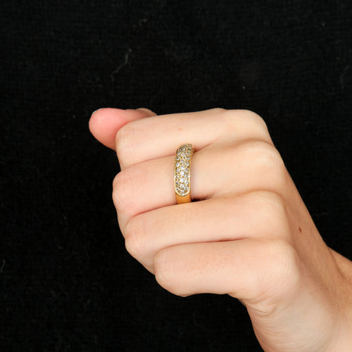 Bague 53 Bague Jonc pavage Diamants 58 Facettes FM109