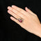 Bague 47 Bague Pierre rouge entourage 17 Diamants navettes 58 Facettes FM116