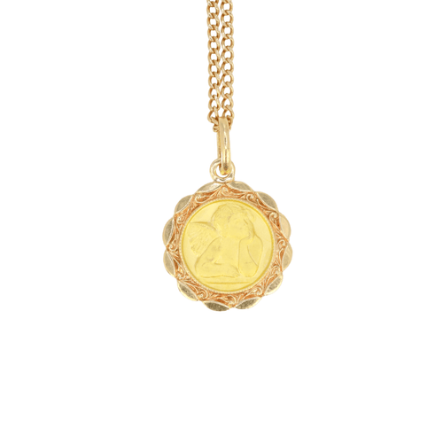 Pendentif Médaille religieuse ange 58 Facettes 802
