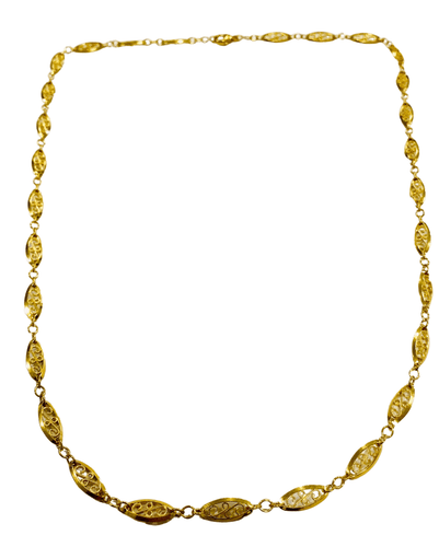 Collier COLLIER MAILLE FILIGRANE OR JAUNE 58 Facettes