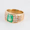 Bague 47 Bague Emeraude pavage Diamants 58 Facettes