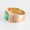Bague 47 Bague Emeraude pavage Diamants 58 Facettes