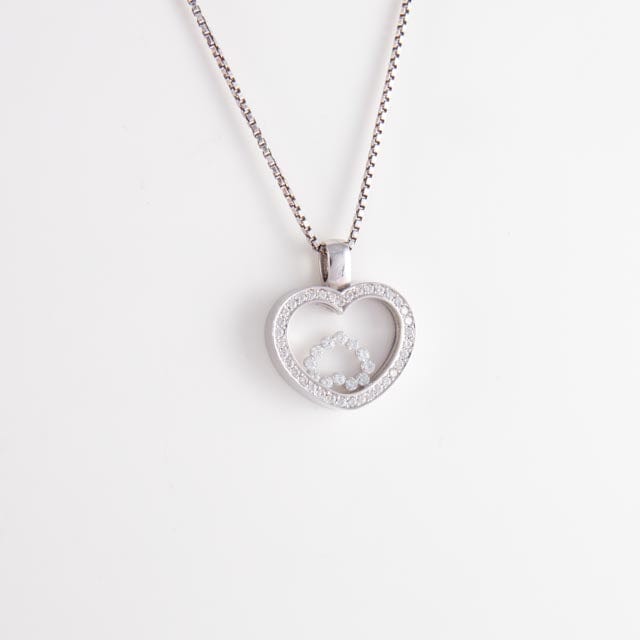 Collier Collier Pendentif Double coeur Diamants 58 Facettes