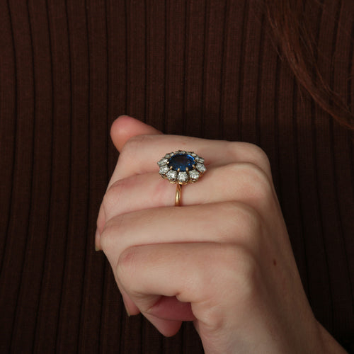 Bague 51 Bague Pompadour Saphir Diamants 58 Facettes